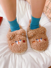 Cute Animal Printed Thermal Cotton Slippers